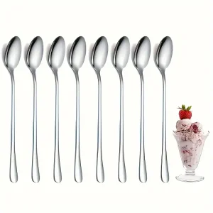 Stainless Steel Long Handle Spoon 10 pcs Set