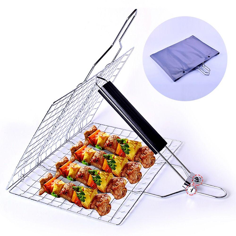 Grilling Basket, Foldable Stainless Steel BBQ Grill Basket - Image 3